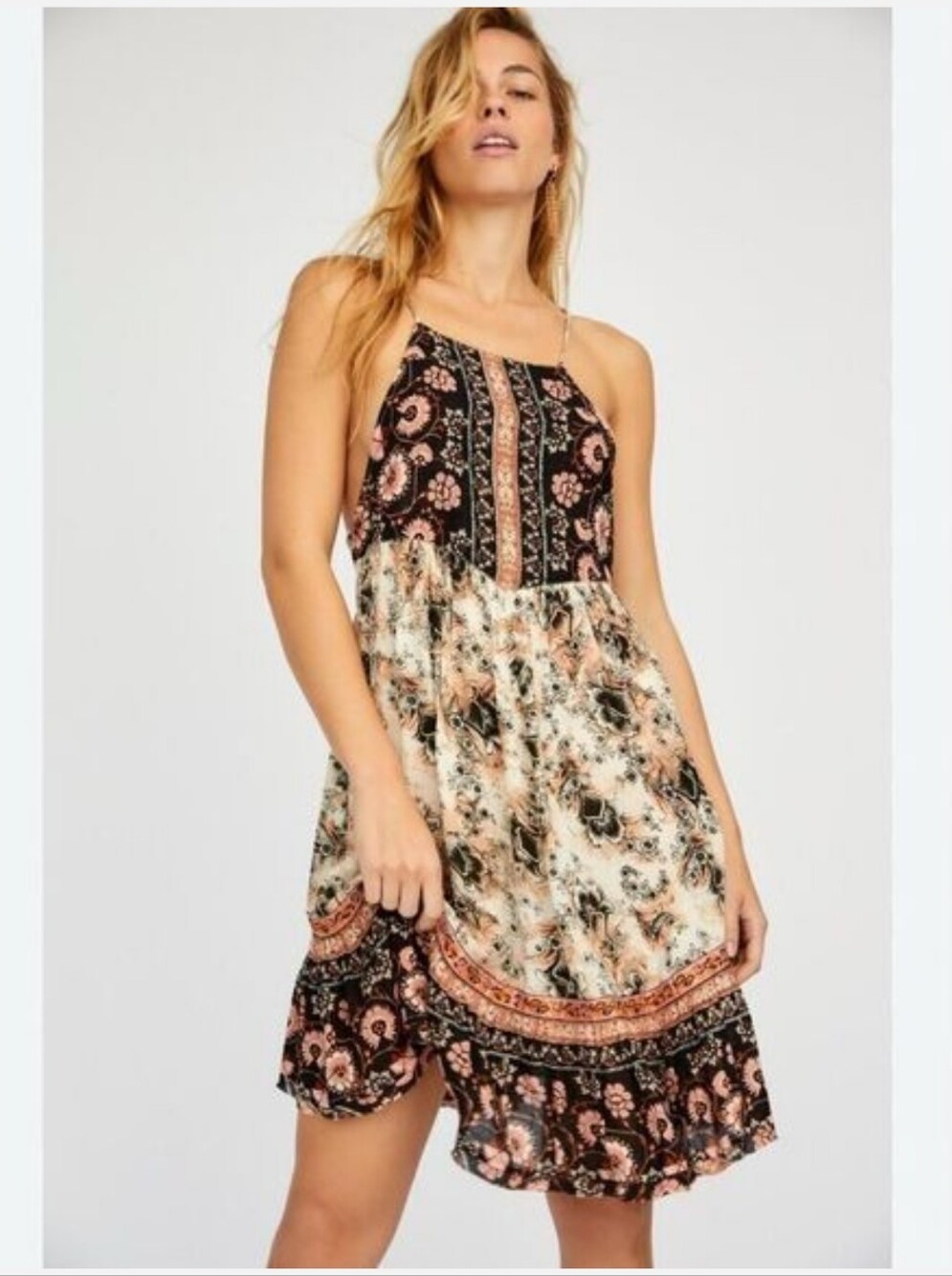 Boho Floral Halter Sundress Casablanca